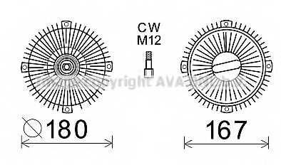 Сцепление вентилятора радиатора AVA QUALITY COOLING MSC524 - изображение