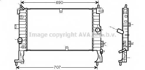 Радиатор охлаждения двигателя AVA QUALITY COOLING OL2346 - изображение