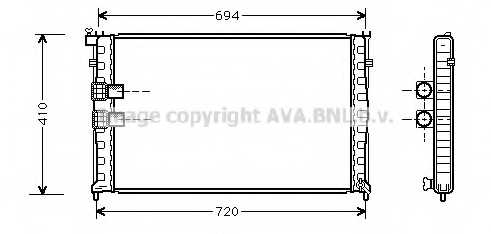 Радиатор охлаждения двигателя AVA QUALITY COOLING PEA2176 - изображение