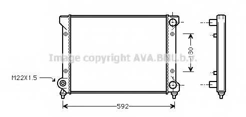 Радиатор охлаждения двигателя AVA QUALITY COOLING STA2033 - изображение