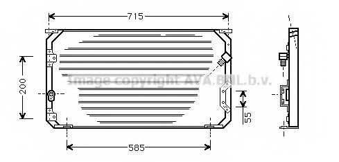 Конденсатор кондиционера AVA QUALITY COOLING TO5246 - изображение
