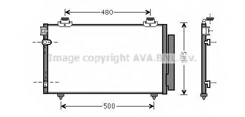 Радиатор кондиционера! с осушит. Toyota Corolla Verso 1.6-2.2D-4D 04> <b>AVA QUALITY COOLING TO5481D</b> - изображение