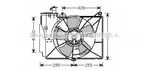 Вентилятор охлаждения двигателя AVA QUALITY COOLING TO7539 - изображение