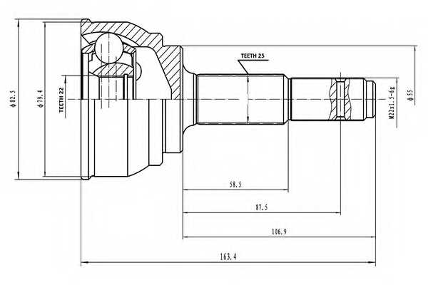 Шарнирный комплект приводного вала AYWIPARTS AW1510133 - изображение Шарнирный комплект приводного вала AYWIPARTS AW1510133 - изображение