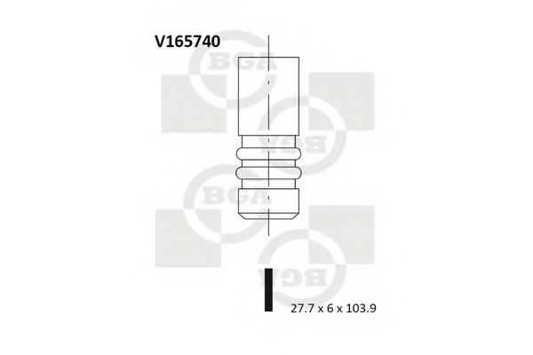Впускной клапан BGA V165740 - изображение