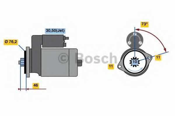 Стартер 1кВт <b>BOSCH 0 001 121 412</b> - изображение Стартер 1кВт <b>BOSCH 0 001 121 412</b> - изображение