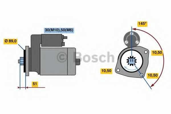 Стартер <b>BOSCH 0 001 261 016</b> - изображение
