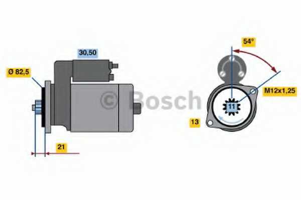 Стартер 12V, 2.7KW <b>BOSCH 0986020591</b> - изображение