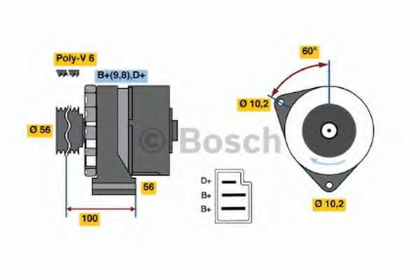 Снято генератор 14V, 70a <b>BOSCH 0986033810</b> - изображение Снято генератор 14V, 70a <b>BOSCH 0986033810</b> - изображение