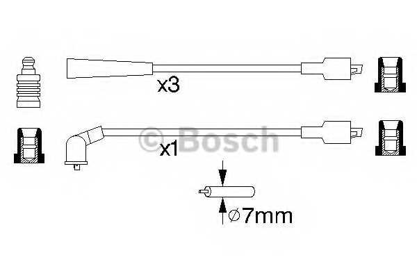 Комплект проводов зажигания BOSCH 0 986 356 710 - изображение