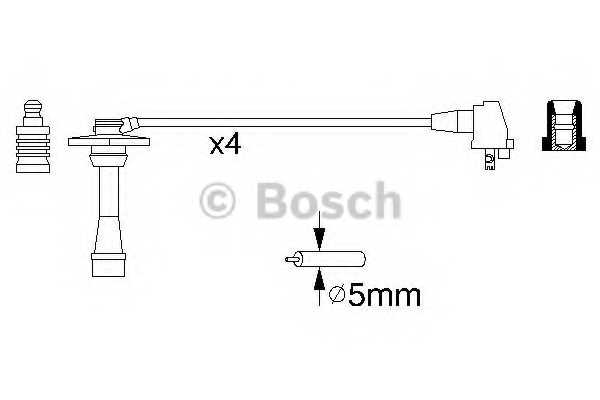 Комплект проводов зажигания BOSCH 0 986 356 957 - изображение