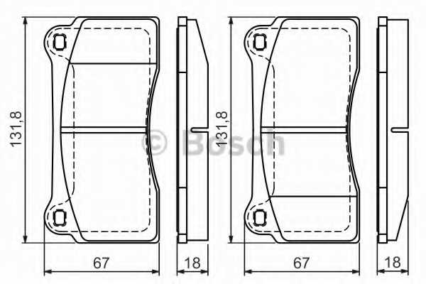Колодки тормозные дисковые <b>BOSCH 0 986 494 353</b> - изображение Колодки тормозные дисковые <b>BOSCH 0 986 494 353</b> - изображение