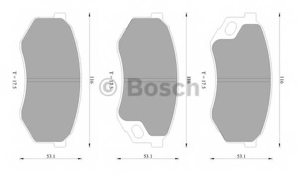 Колодки тормозные дисковые <b>BOSCH 0 986 AB2 399</b> - изображение