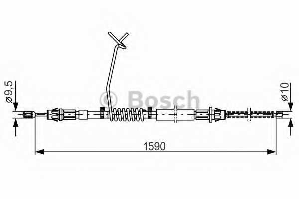 Тормозной трос <b>BOSCH 1987477175</b> - изображение