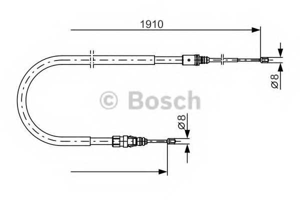Трос стояночной тормозной системы BOSCH 1 987 482 323 - изображение