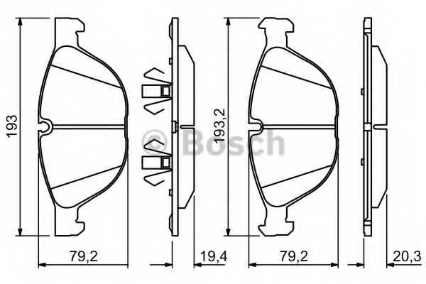 Колодки тормозные дисковые для BMW X5(E70,F15,F85), X6(E71,E72,F16,F86) <b>BOSCH 0 986 494 307</b> - изображение