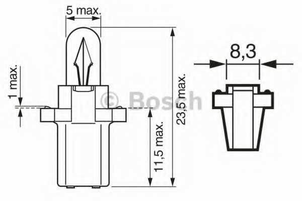 Лампа накаливания 24В 1.2Вт BOSCH 1 987 302 515 - изображение