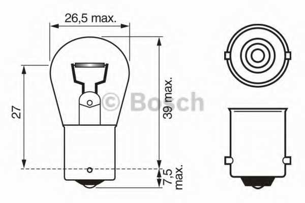 Лампа накаливания 24В 15Вт BOSCH 1 987 302 526 - изображение