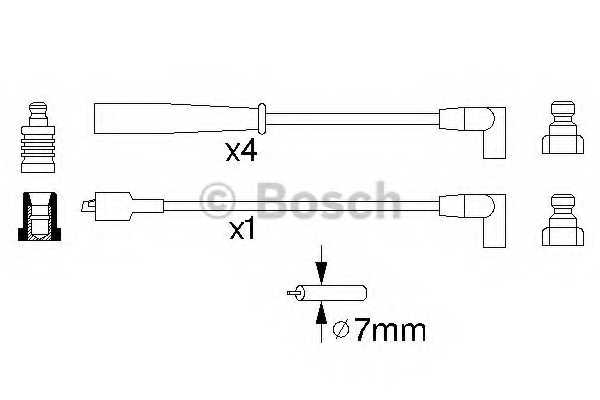 Комплект проводов зажигания BOSCH 0 986 356 873 - изображение
