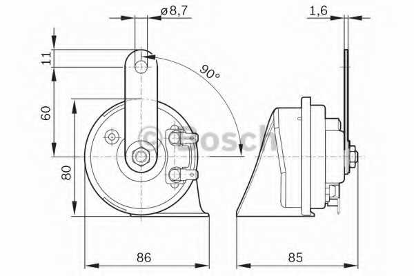Звуковой сигнал BOSCH 9 320 335 007 - изображение 1