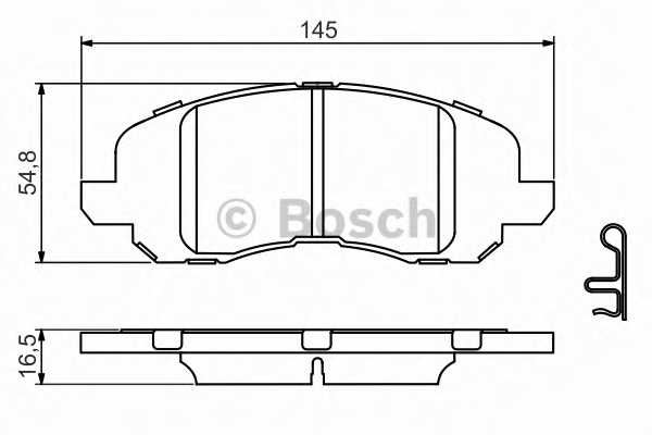 Колодки тормозные дисковые <b>BOSCH 0 986 494 575</b> - изображение