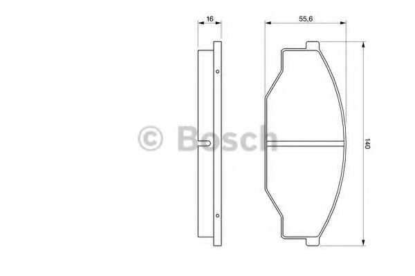 Колодки тормозные дисковые для TOYOTA DYNA 100, DYNA 150, DYNA, HIACE, HILUX / VW TARO <b>BOSCH 0 986 424 382</b> - изображение