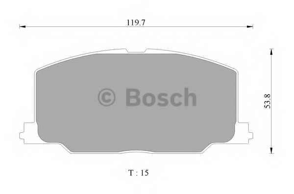 Колодки тормозные дисковые для TOYOTA CAMRY(#V2#), CARINA(#T17#), CELICA(AT16#, AT18#, ST16#, ST18#), CORONA <b>BOSCH 0 986 AB2 056</b> - изображение