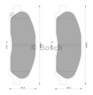 Колодки тормозные дисковые <b>BOSCH 0 986 AB2 353</b> - изображение Колодки тормозные дисковые <b>BOSCH 0 986 AB2 353</b> - изображение