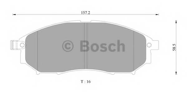 Колодки тормозные дисковые для INFINITI EX, FX, G, M, M35, M37, Q60, Q70, QX50 / NISSAN 370 Z, CEDRIC, CIMA, MURANO, NAVARA, PATHFINDER, QASHQAI, SKYLINE, X-TRAIL / RENAULT KOLEOS <b>BOSCH 0 986 AB3 098</b> - изображение