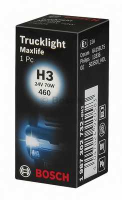 Лампа накаливания H3 24В 70Вт BOSCH 1 987 302 732 - изображение