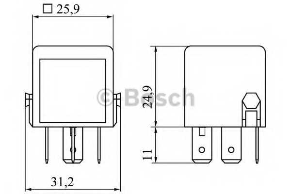 Реле рабочего тока BOSCH 0 986 332 040 - изображение 1