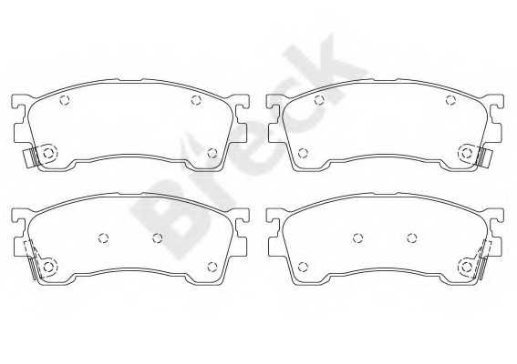 Колодки тормозные дисковые для MAZDA 323 F(BJ), 626(GE,GF,GW), FAMILIA(BJ), MX-6(GD,GE), PREMACY(CP), XEDOS 6(CA) <b>BRECK 21754 00 701 10</b> - изображение
