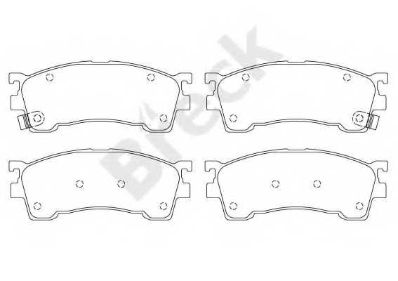 Колодки тормозные дисковые для MAZDA 323 F(BJ), 626(GE,GF,GW), FAMILIA(BJ), MX-6(GD,GE), PREMACY(CP), XEDOS 6(CA) <b>BRECK 21755 00 701 10</b> - изображение