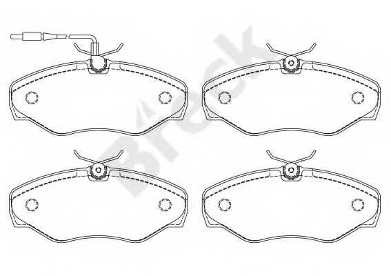 Колодки тормозные дисковые для RENAULT ESPACE(JE0#) <b>BRECK 23099 00 703 10</b> - изображение