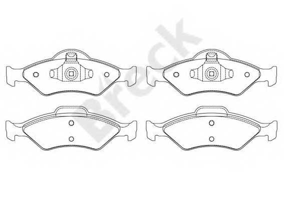 Колодки тормозные дисковые для FORD COURIER, FIESTA(GFJ, J3#, J5#, JA#, JB#, JV#), KA(RB, RB#) <b>BRECK 23200 00 702 00</b> - Колодки тормозные дисковые для FORD COURIER, FIESTA(GFJ, J3#, J5#, JA#, JB#, JV#), KA(RB, RB#) <b>BRECK 23200 00 702 00</b> - изображение