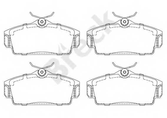 Колодки тормозные дисковые для NISSAN ALMERA(N16), PRIMERA(P11,WP11) <b>BRECK 23463 00 701 00</b> - изображение