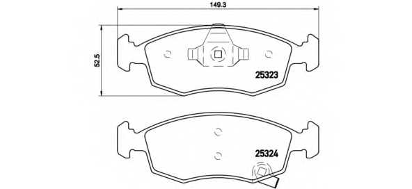 Колодки тормозные дисковые для CHRYSLER YPSILON / FIAT PANDA(312,312#) / LANCIA YPSILON(312,846) <b>BREMBO P 11 031</b> - изоб Колодки тормозные дисковые для CHRYSLER YPSILON / FIAT PANDA(312,312#) / LANCIA YPSILON(312,846) <b>BREMBO P 11 031</b> - изображение