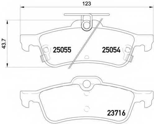 Колодки тормозные дисковые для HONDA CIVIC(FB,FG,FK) <b>BREMBO P 28 070</b> - изображение