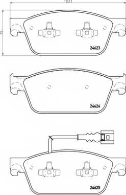 Колодки тормозные дисковые для VW MULTIVAN, TRANSPORTER <b>BREMBO P 85 141</b> - изображение