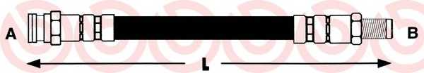 Шланг тормозной <b>BREMBO T23048</b> - изображение Шланг тормозной <b>BREMBO T23048</b> - изображение