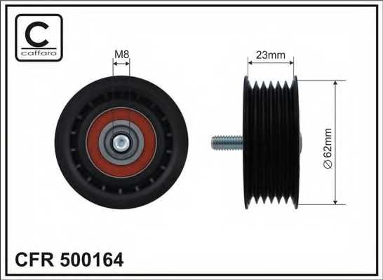 Ролик п/клин. ремня MB C(W203), E(W211), S(W221) <b>CAFFARO 500164</b> - изображение Ролик п/клин. ремня MB C(W203), E(W211), S(W221) <b>CAFFARO 500164</b> - изображение