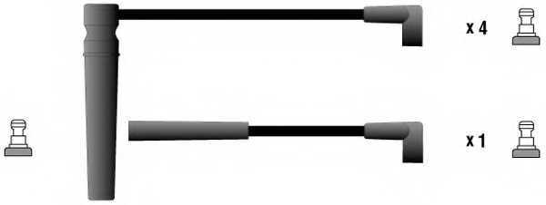 Комплект проводов зажигания CHAMPION LS-182 / LS-182/190 - изображение