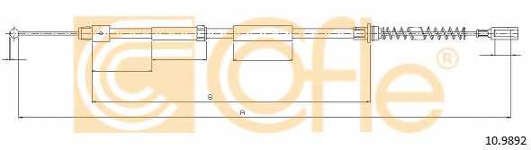 Трос стояночной тормозной системы COFLE 92.10.9892 / 10.9892 - изображение Трос стояночной тормозной системы COFLE 92.10.9892 / 10.9892 - изображение