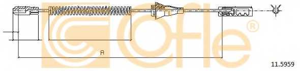 Трос стояночной тормозной системы COFLE 92.11.5959 / 11.5959 - изображение