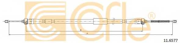 Трос стояночной тормозной системы COFLE 92.11.6577 / 11.6577 - изображение
