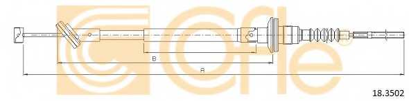 Трос управления сцеплением COFLE 92.18.3502 / 18.3502 - изображение