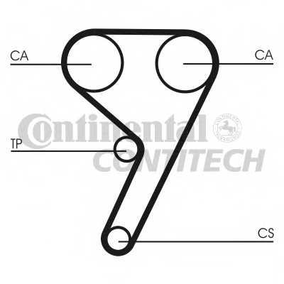 Комплект ремня ГРМ CONTITECH CT881K2 - изображение