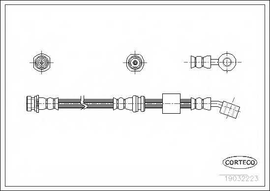 Тормозной шланг CORTECO 19032223 - изображение