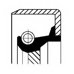 Сальник коленвала CORTECO B1RSFT Simmerring / 19036878B - изображение