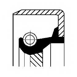 Сальник коленвала CORTECO B1RS Simmerring / 12011296B - изображение